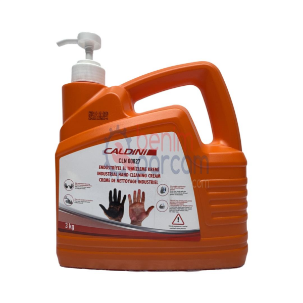 Caldını El Temizleme Kremi CLN.00827 (Tamirci Mekaniker Sabunu Talaşlı Granül Yumuşatıcı Parfümlü Dozaj Pompalı Bidon 3 Litre)