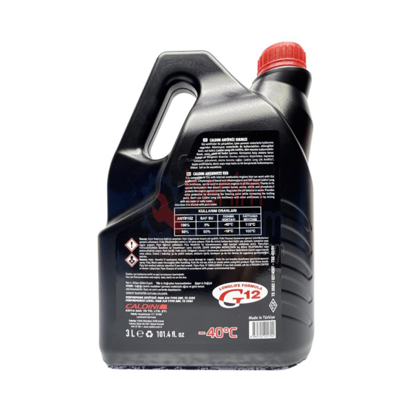 Caldını Antifriz CLN.01794 (3 Litre Kırmızı Konsantre -40 °C Allianz Sigorta Güvencesiyle)