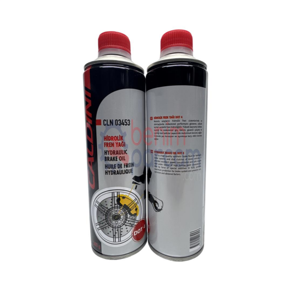 Caldını Hidrolik Debriyaj Sistemi Yağı Fren Hidroliği Brake Fluid CLN.03453 (Dot 4 500 ML Yüksek Kaynama Dereceli Noktalı Teneke Şişe Ambalaj)