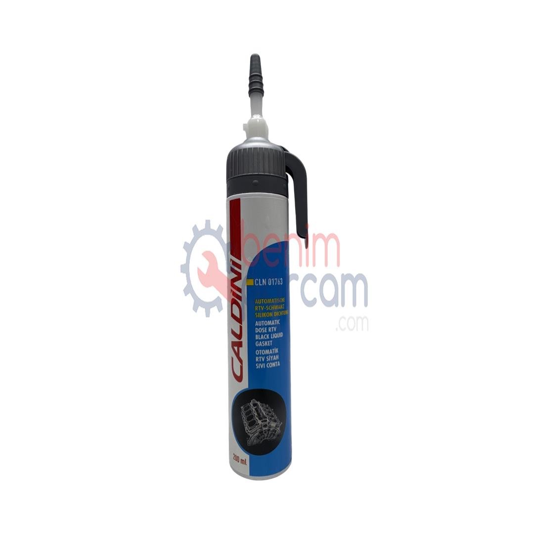 Caldını Rtv Siyah Silikon Otomatik Alüminyum Kartuş Tüp Sıvı Conta Motor Ve Gövde Dolgu Macunu Black Silicone Sealing Compound CLN.01763 (200 ML)