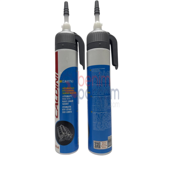 Caldını Rtv Siyah Silikon Otomatik Alüminyum Kartuş Tüp Sıvı Conta Motor Ve Gövde Dolgu Macunu Black Silicone Sealing Compound CLN.01763 (200 ML)